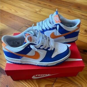 Nike Dunk Low Blue, Orange, White Grade School